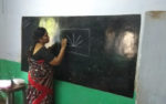 Art Instructor Mrs. Lakshmi Swamy teaching the techniques of Drawing