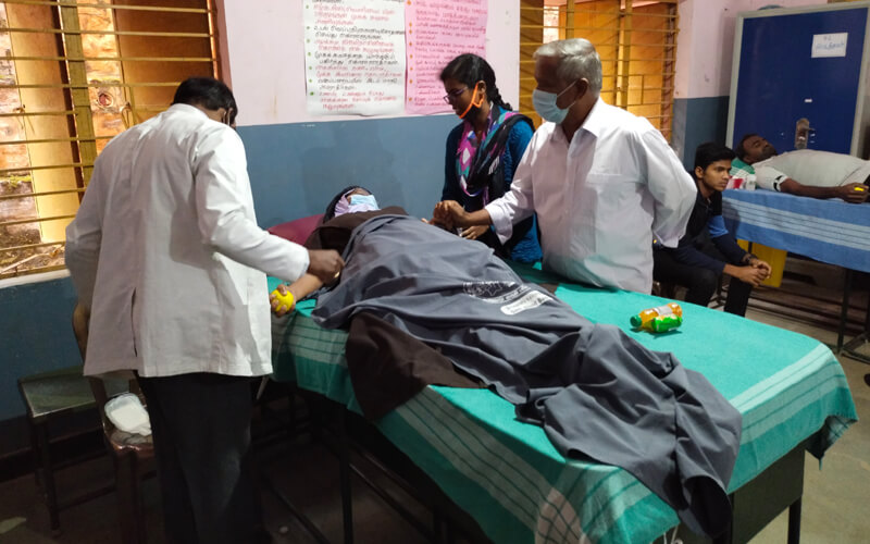 Volunteer Donating Blood