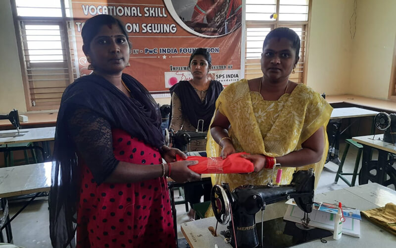 Distribution Of Sewing Kits To The Trainee