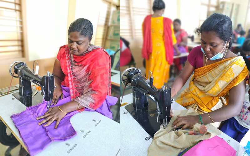 During the Sewing Training