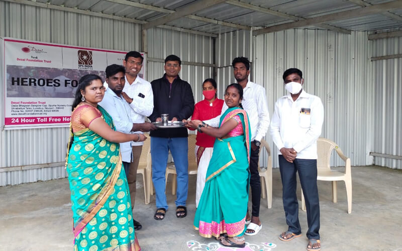 Felicitating the Volunteers of Manjakuttai Zone