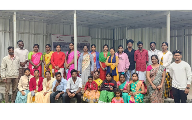 Pongal Celebration Group Picture with HFH Volunteers