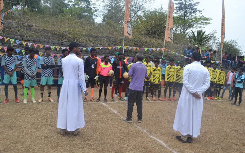 Mr. Edwin Louis Natinal Refree Giving Instructions To The Players