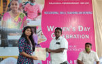 Ms Neha, Programme Manager DFT Felicitating Fr Bosco