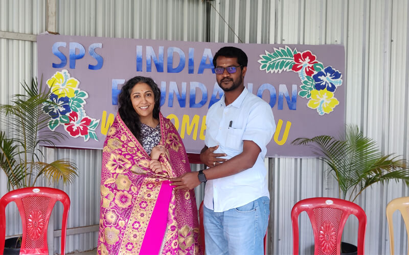 Fr. John Wilson SDB, Felicitated Megha Desai President of Desai Foundation Trust