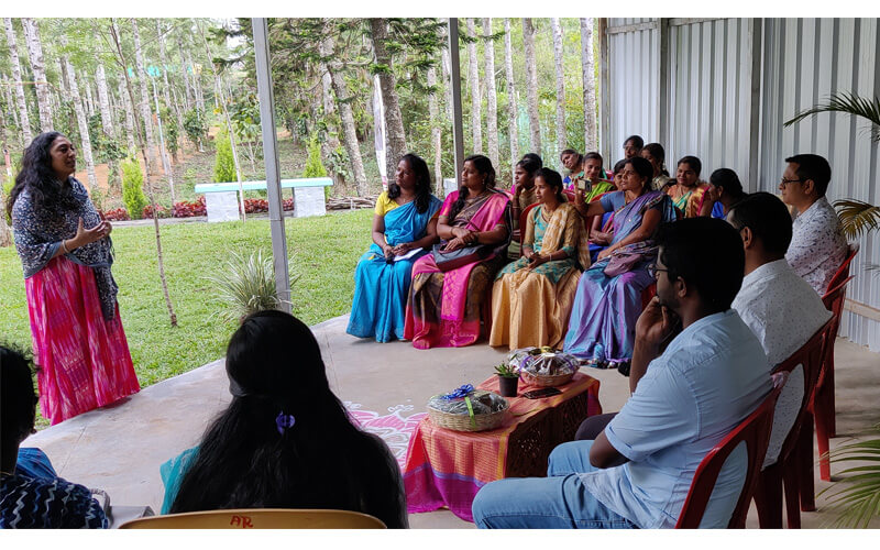 Megha Desai President of Desai Foundation Trust Addressing The Gathering