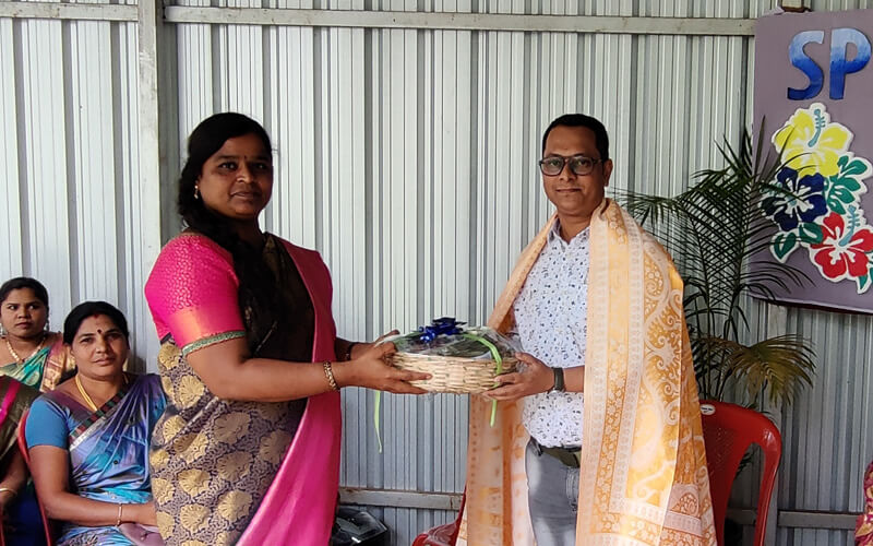 Mrs. Manjula Nagalur CFH Felicitated Manoj Panda CSR Grant Manager